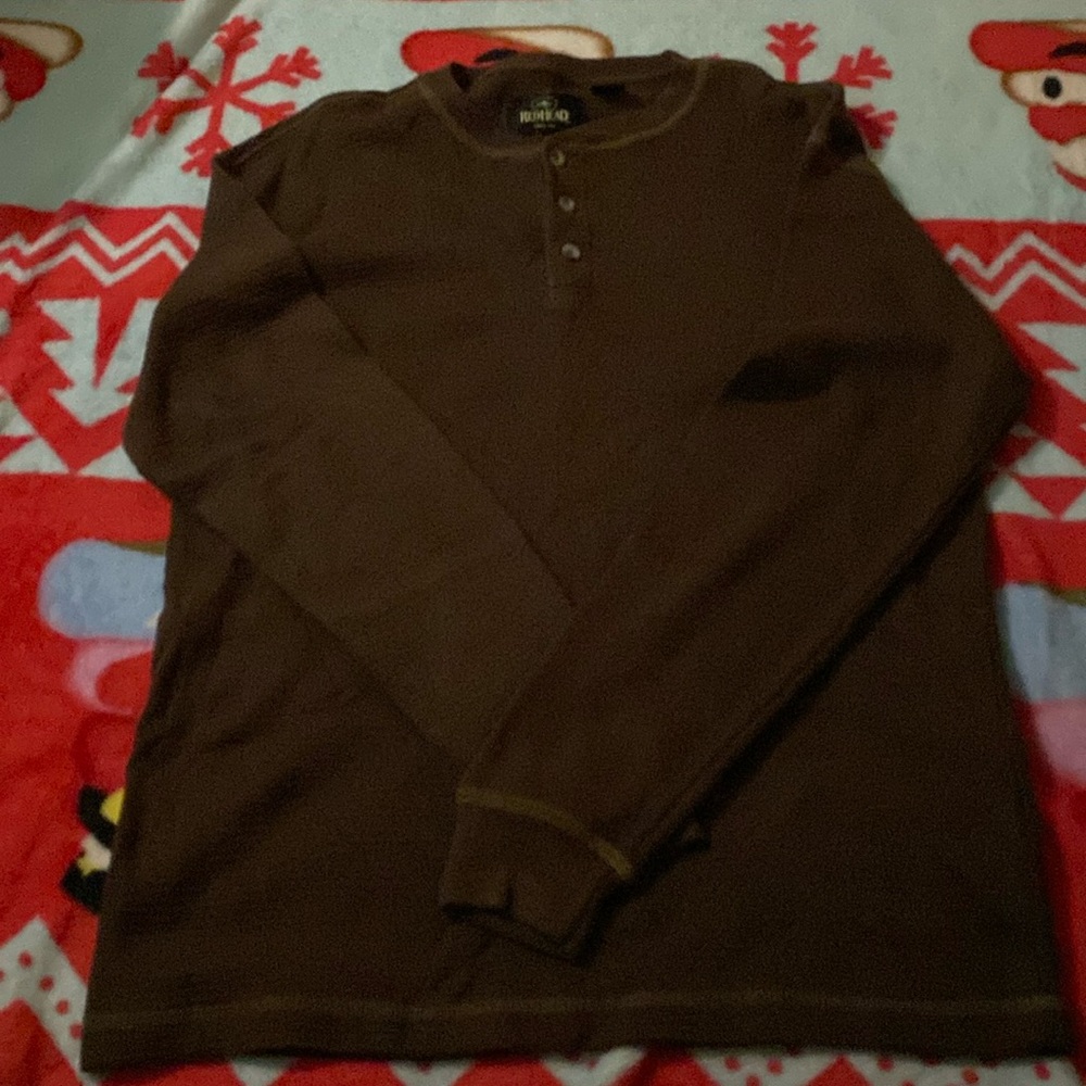 ⚡️*Red Head* Medium Men’s Long Sleeve Casual Shirt